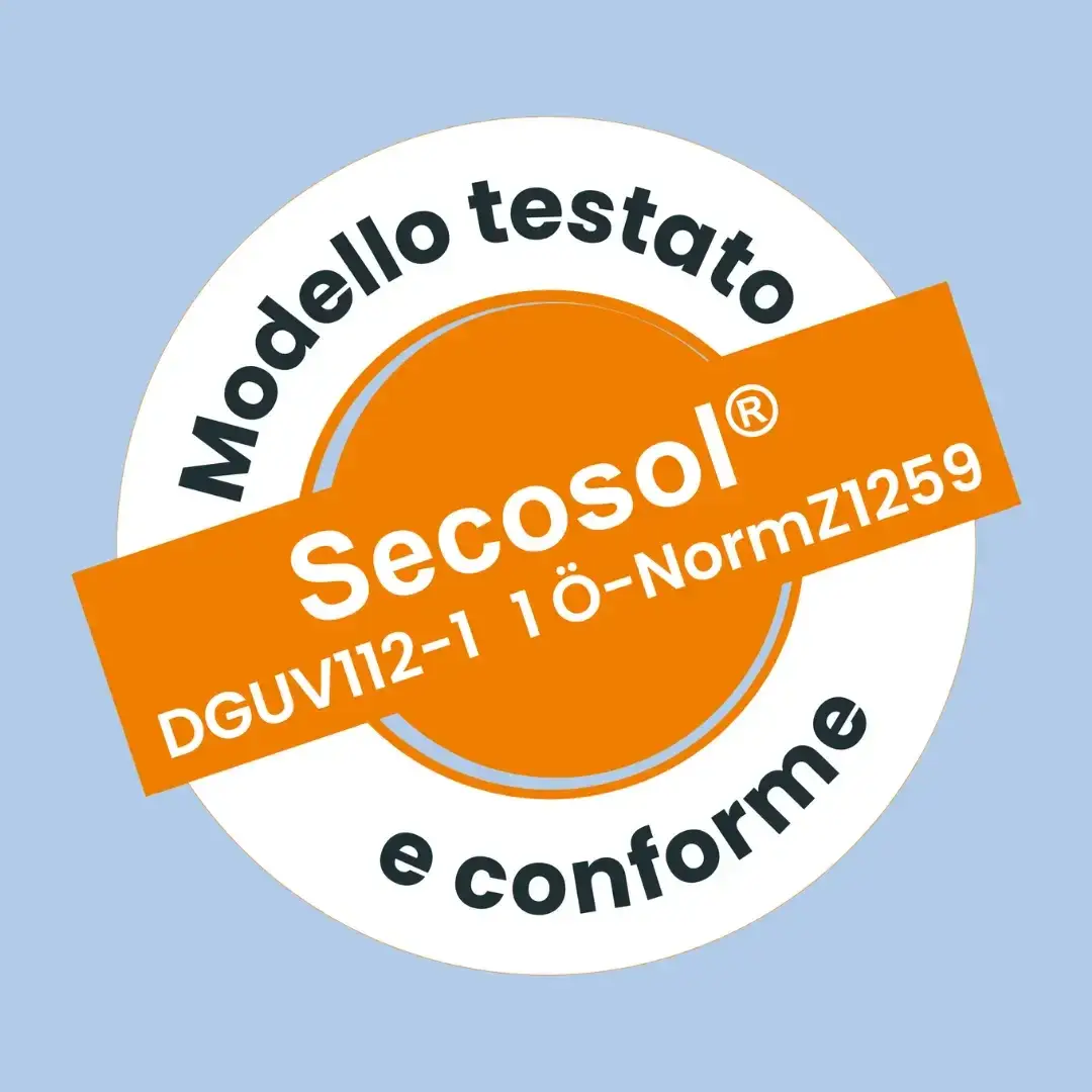 Marchio Secosol relativo al modello testato e conforme