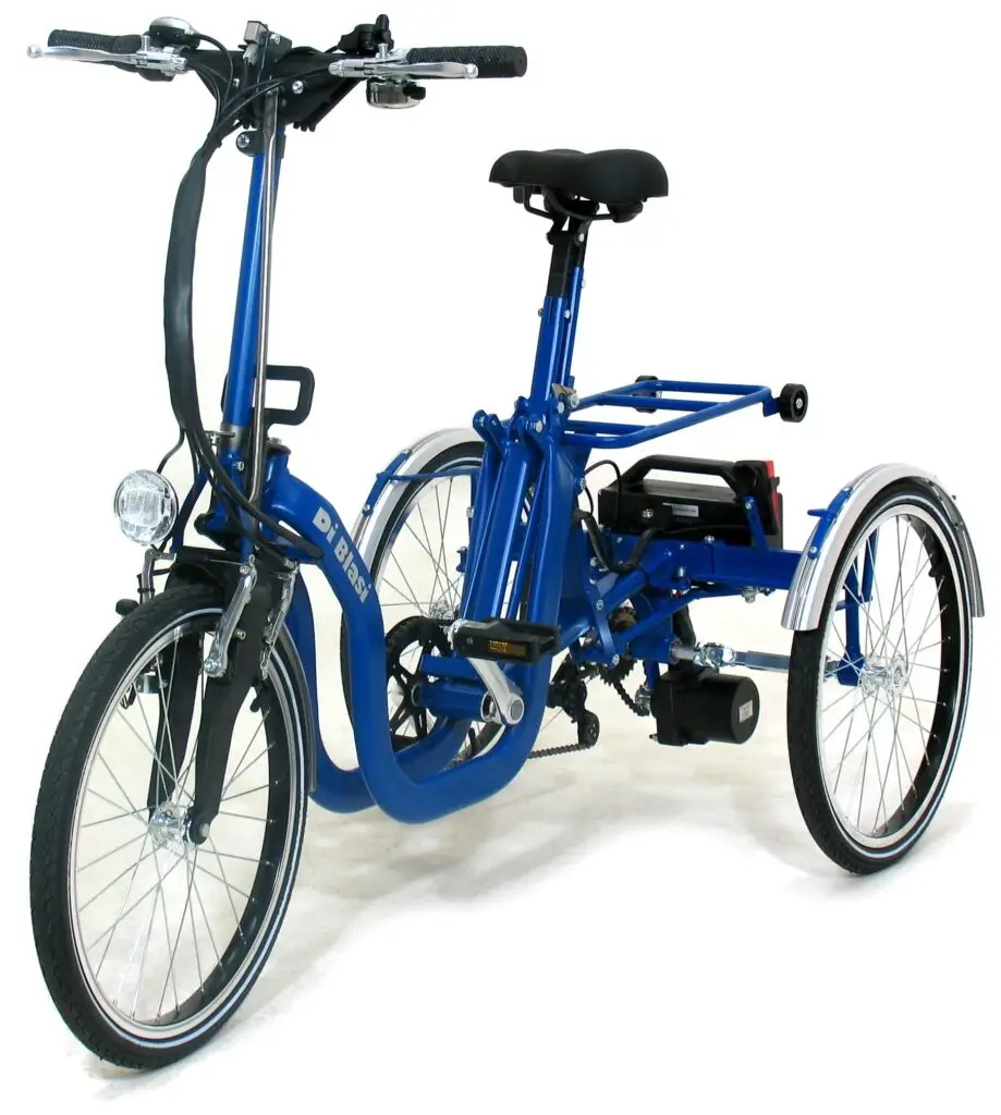 Triciclo elettrico pieghevole Di Blasi R34 aperto